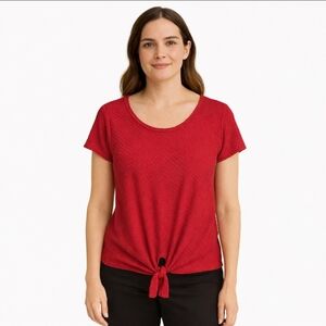 ChaCha Vente Red Swiss Dot Tie Front CoquetteGirl TomatoGirl Festive Sz Med